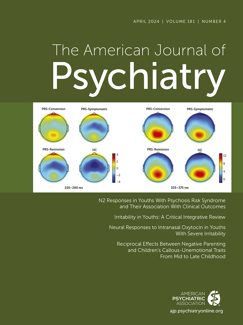View Table of Contents for American Journal of Psychiatry volume 181 issue 4