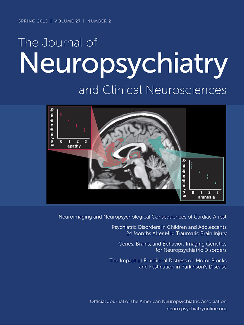 Go to The Journal of Neuropsychiatry and Clinical Neurosciences 