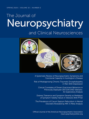 Go to The Journal of Neuropsychiatry and Clinical Neurosciences 