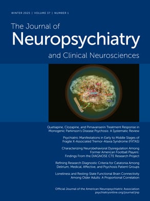 Go to The Journal of Neuropsychiatry and Clinical Neurosciences 